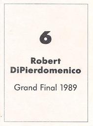 1990 Select AFL Stickers #6 Robert DiPierdomenico / Gary Ablett Sr. Back